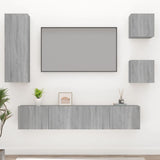 ZNTS 5 Piece TV Cabinet Set Grey Sonoma Engineered Wood 3114444