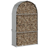 Log Holder Silver 120x45x210 cm Galvanised Steel 364592