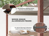 3 x 3 m Retractable Roof Pergola - Natural Wood Finish T3398P328499
