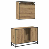 Bathroom Furniture Set 2 pcs Artisan Oak Engineered Wood 3402358