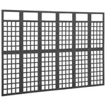 6-Panel Room Divider/Trellis Solid Fir Wood Black 242.5x180 cm 316485