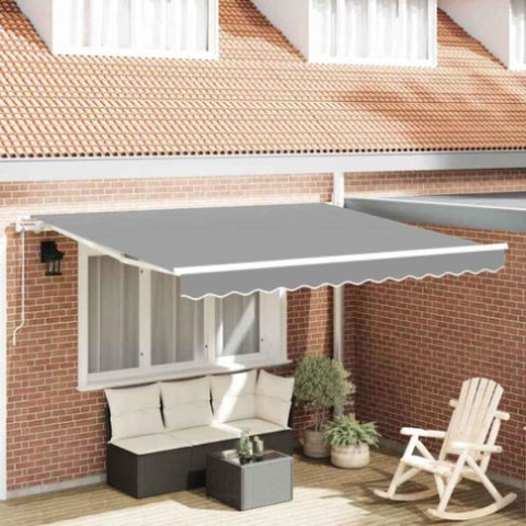 Awning Manual White 3 x 2.5 m Metal 313209