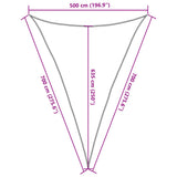 Sun Shade Sail Light Grey 5x7x7 m 100% Polyester Oxford 4000924