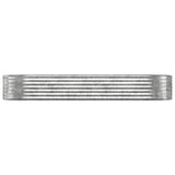Garden Raised Bed Galvanised Steel 249x100x36 cm Silver 318997