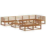 Outdoor Sofa Set 9 pcs Natural Solid Acacia Wood 3367772