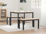 Dining Table Natural 70 x 70 x 75 cm Solid Pine Wood 892781