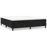 Box Spring Bed Frame Black Super King Velvet 3121195