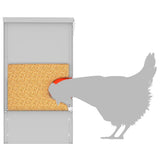 Chicken Feeder Silver 40.5 x 25 x 38 cm Galvanised Steel 874653
