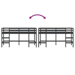 ZNTS Kids' Loft Bed without Mattress with Ladder Black 80x200 cm 835897