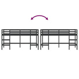 ZNTS Kids' Loft Bed without Mattress with Ladder Black 80x200 cm 835897