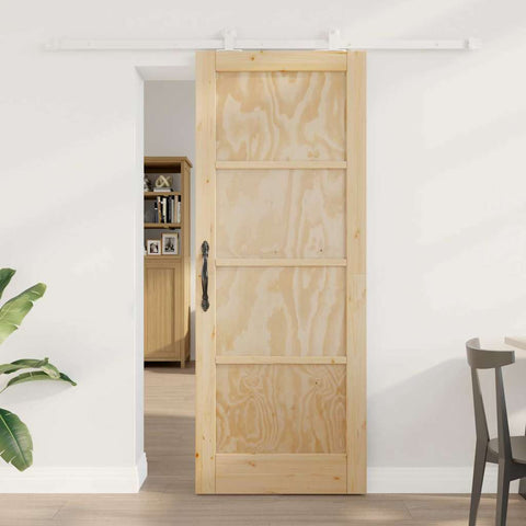 Sliding Door Set Manual ORKDAL Natural and white 78 x 202 cm 3333414