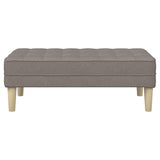 Bench with Cushion Taupe 113 x 57 x 39 cm Fabric 42001940