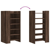 Shoe Cabinet Brown Oak 52x37.5x100 cm Engineered Wood 848450