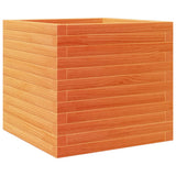 Garden Planter Wax Brown 50x50x46 cm Solid Wood Pine 3282406
