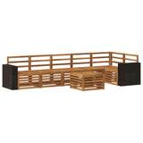 Sectional Sofa Set 7 pcs Natural Solid Acacia Wood 3384450