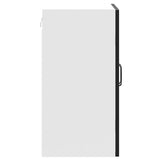 Kitchen Wall Cabinet with Glass Door Kalmar Black Engineered Wood 853668