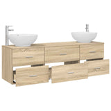 Bathroom Furniture Set 3 pcs Sonoma Oak 49.5 x 44.5 x 65 cm 3405893