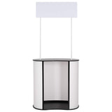 Trade Show Counter Black and White 90 x 48 x 200 cm 42046602
