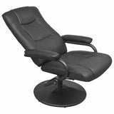 Recliner Chair Black Faux leather 42020646