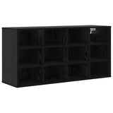 Shoe Cabinet Black Oak 103 x 30 x 51 cm Engineered Wood 875211