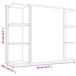 ZNTS 3 Piece Bathroom Cabinet Set Grey Sonoma Engineered Wood 3187607