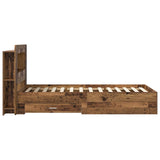 Bed Frame with Storage Old Wood 80 x 200 cm Engineered Wood 3433810
