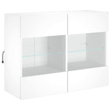 TV Wall Cabinet with LED Lights White 78.5x30x60.5 cm 837099