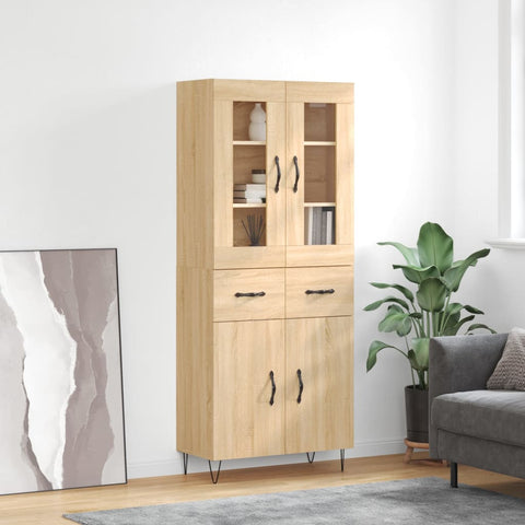 Highboard Sonoma Oak 69.5x34x180 cm Engineered Wood 3198564
