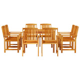 Garden Dining Set 9 pcs Brown Solid Acacia Wood 3375687