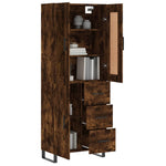 Highboard Smoked Oak 69.5x34x180 cm Engineered Wood 3199838