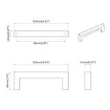 Furniture Handle 530 pcs Black 105 x 12 x 36 mm Iron 864712