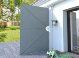 Collapsible Terrace Side Awning Grey 300x150 cm 44564