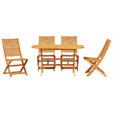 Garden Dining Set Folding 5 pcs Brown Solid Acacia Wood 3375710