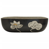 Countertop Basin Grey and Black Rectangular 48x37.5x13.5 cm Ceramic 155098