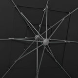 4-Tier Garden Parasol with Aluminium Pole Black 250x250 cm 313826