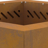 Smokeless Fire Pit Brown 48 x 48 x 51 cm Weathering Steel 858983