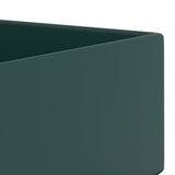 Bathroom Sink with Overflow Ceramic Dark Green 146992
