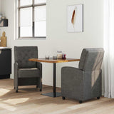 Dining Chairs with Wheels 2 pcs Black 58 x 67 x 97 cm 42017857