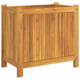 Garden Planter with Liner 54x31x50 cm Solid Wood Acacia 366431