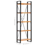 5-Tier Bookcase 60x30x180 cm Solid Acacia Wood 286588