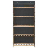 248191 Wardrobe Grey 79x40x170 cm Fabric