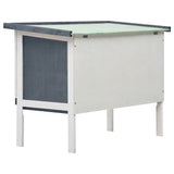 Outdoor Rabbit Hutch 1 Layer Grey Wood 170828