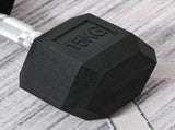 2x15kg Rubber Hex Dumbbell Portable Hand Weights Dumbbell Home Gym Workout Fitness Hand Dumbbell T3398P376770