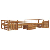 Outdoor Sofa Set 8 pcs Natural Solid Acacia Wood 3373174