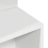 Side Table High Gloss White 39.5 x 55 cm Engineered Wood 8001041