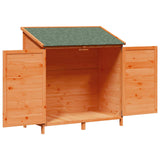 Garden Shed Brown 106.5 x 56 x 113.5 cm Solid Fir Wood 42033443