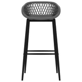 Bar Chairs 2 pcs Grey 248151