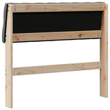Upholstered Headboard Dark Grey 90 cm Solid Pine Wood 879195