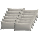 Cushion Cover 12 pcs HEERLEN Grey 40 x 80 cm Polyester 910029
