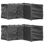 L-Shaped Garden Furniture Covers 2 pcs 12 Eyelets 185x185x90 cm 3155369